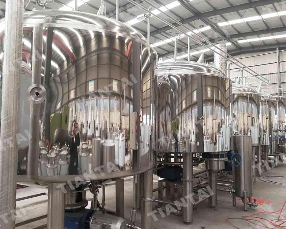 20bbl Mirror brewery,four vessel brewhouse equipment is finished